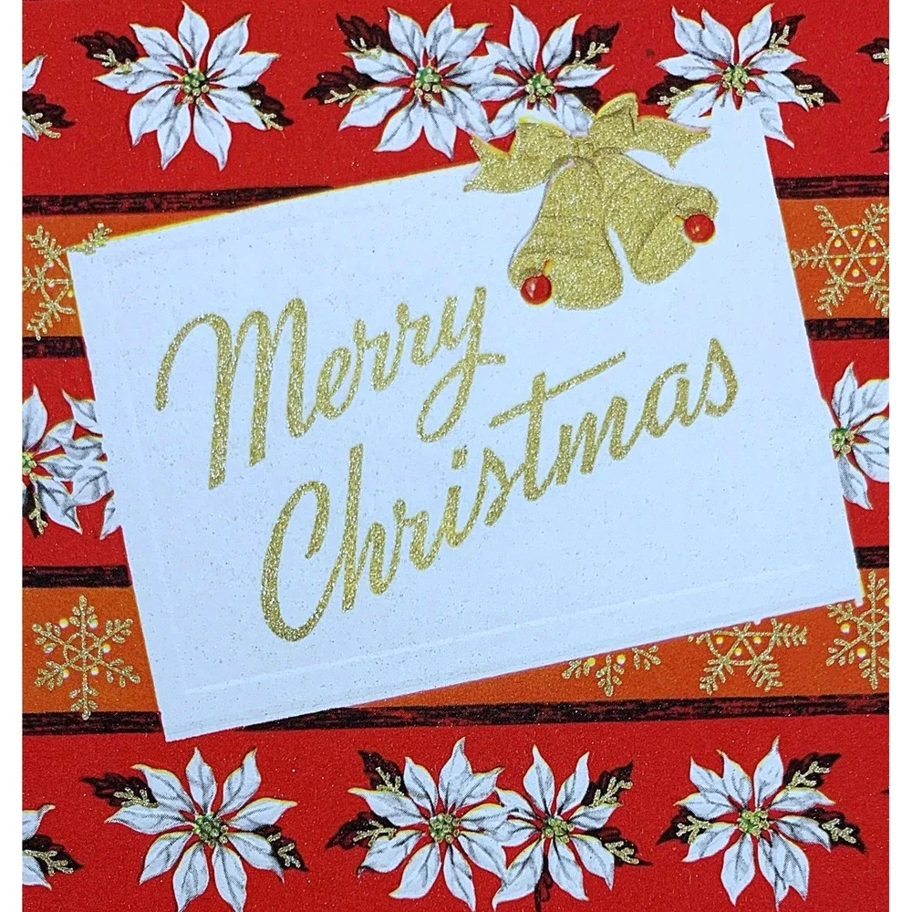 Vtg Merry Christmas Greetings Card Lot 
